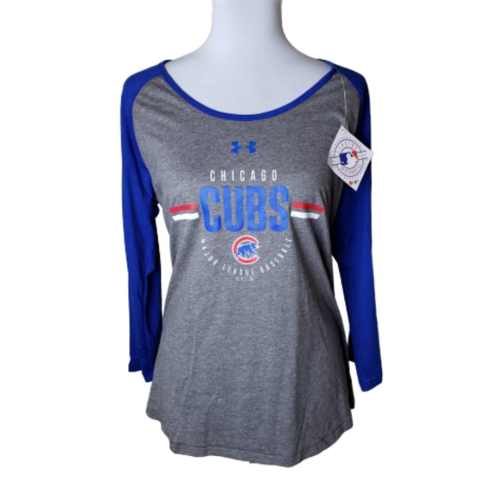 Under Armour Chicago Cubs 3/4-Sleeve T-Shirt L
